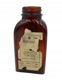 Бутылка стеклянная аптека Polfa олень Гора