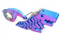 Keyrambit Zestaw KEYSPINNER Brelok + Flexi Rex Dino TikTok Kolor PINK