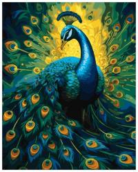 Malowanie po numerach Elegancki paw