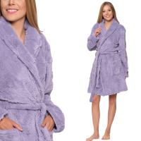 ТЕПЛЫЙ ЖЕНСКИЙ ХАЛАТ ПУШИСТЫЙ МЯГКИЙ ЗАВЯЗАННЫЙ ДО КОЛЕНА MORAJ