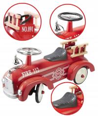 Металлический каток толкатель пожарная команда GOKI автомобиль игрушечный автомобиль классика