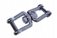 Krętlik Dwustronny Nierdzewny Z Widełkami Szekla A4 10x118 mm Obrotowy