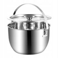 Wiaderko na lód z pokrywką Piwo Indoor Outdoor Bar ze stali nierdzewnej Wanna na napoje 5L