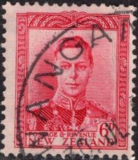 New Zealand KGVI 6 d.