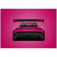 Plakat Porsche 911 GT3 RS tył 29,7x42cm obraz do garażu dekoracja poster