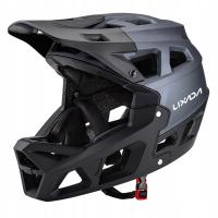Велосипедный шлем горный велосипед полный шлем черный серый LIXADA