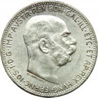 Austria, 1 korona 1914, Franciszek Józef, st. 1-, BARDZO ŁADNA