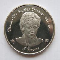 SESZELE 5 RUPII 1997 KSIĘŻNA DIANA BARDZO RZADKA OD 1 ZŁ