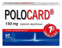 Polocard 150 mg kwas acetylosalicylowy 60 dojelitowych tabletek