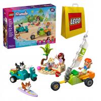 LEGO Friends 42641 Przygoda z surfującymi psami i skuterem + TORBA LEGO