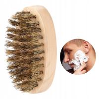 DREWNIANA SZCZOTKA DO BRODY SZCZECINA WŁOSIE Z DZIKA