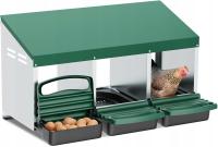 АВТОМАТИЧЕСКОЕ ГНЕЗДО ДЛЯ КУР-НЕСУШЕК ТРОЙНОЙ НАСЕСТ С КОРЗИНОЙ ДЛЯ ЯИЦ