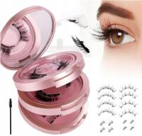 МАГНИТНЫЕ РЕСНИЦЫ 3D ИСКУССТВЕННЫЕ ДЛИННЫЕ НАБОР 8 ПАР ПИНЦЕТ ЗЕРКАЛО