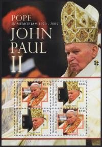 Grenada Gre 2010 ar 4556-59 ** Jan Paweł II Papież