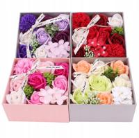 Flower box róże mydlana elegancki prezent
