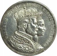 NIEMCY PRUSY TALAR KORONACYJNY 1861 ROK WILHELM AUGUSTA