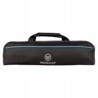 Przenośna torba na noże, etui na noże, 5 przegródek na noże, uchwyt na sztućce, niebieski