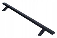 Uchwyt Pochwyt Antaba Furtki Bramy Pojedyńczy 500mm Stal Nierdzewna Czarny