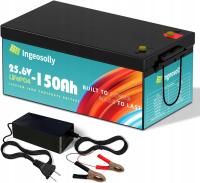 Akumulator zewnętrzny Ingosolly LiFePO4 24V 150Ah Akumulator litowy Battery