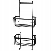 ВЕШАЛКА ДЛЯ ВАННОЙ КОМНАТЫ, ДВОЙНОЙ ПОДВЕСНОЙ ОРГАНАЙЗЕР ДЛЯ ДУША, ЧЕРНЫЙ