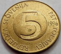 3584 - Słowenia 5 tolarów, 1996