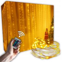 KURTYNA ŚWIETLNA LED GIRLANDA Lampki 3x3 m DRUCIKI SOPLE ZDALNE STEROWANE