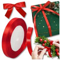 os WSTĄŻKA SATYNOWA TASIEMKA ATŁASOWA NA KOKARDY 22m / 1,2cm CZERWONA