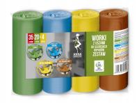 Worki Na Odpady Kosz Mocne Śmieci 35L 4x20 sztuk