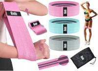 НАБОР ИЗ 3 ЭСПАНДЕРОВ ДЛЯ УПРАЖНЕНИЙ, ТКАНЕВАЯ ЛЕНТА ДЛЯ БЕДЕР, ПРОЧНЫЕ ЛЕНТЫ ДЛЯ ФИТНЕСА