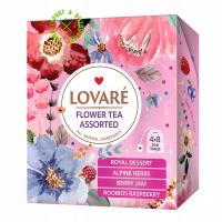 Цветочный чай набор подарок Lovare ассорти цветок 4 вкусов 32 пакетики