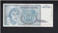 BANKNOT JUGOSŁAWIA - 100 DINARÓW - 1992 rok
