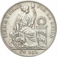 Peru. 1 sol 1887 TF