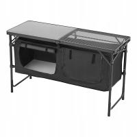 Kuchnia Kempingowa Czarny 120x49x70CM Do Gotowania Na Świeżym Powietrzu