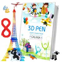 Szablony do długopisu 3D GALAXIA, 40 stron, 54 wzory, format B5