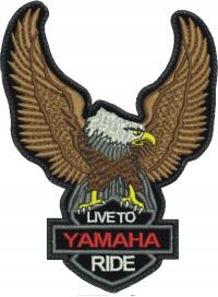 Orzeł Live to Ride rozmiar: mały, napis: Yamaha