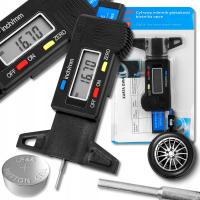 2× CYFROWY MIERNIK GŁĘBOKOŚCI BIEŻNIKA OPON +BATERIA