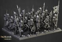 Skeleton Warriors Unit CMD - Highlands Miniatures