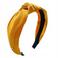 Повязка для волос классическая горчично-желтая с узлом узел узел Узел