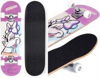 Скейтборд деревянный большой 79 см для детей твердый до 80 кг Минни Маус