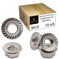 NAKRĘTKA KOŁNIERZOWA M10 NIERDZEWNA A2 DIN 6923 10SZT