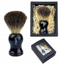 Pędzel do golenia z Borsuka NOM na Prezent Klasyczny z miękkim gęstym włos