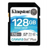 KINGSTON 128 GB SD SDXC UHS-3 V30 SDG3 170/90MB/s