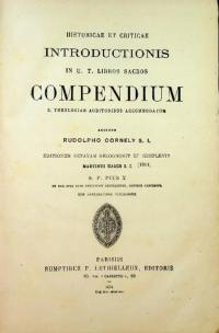 Historicae et Criticae Introductionis in U T Libros Sacros Compendium