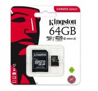 KINGSTON КАРТА ПАМЯТИ 64GB MICRO SD XC CLASS 10
