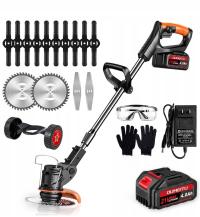 Akumulatorowa podkaszarka do trawy z akumulatorem i ładowarką,