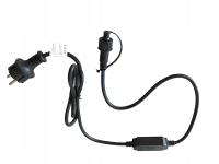 KABEL ZASILAJĄCY DO KURTYN ŚWIĄTECZNYCH 1,5m 2 F CZARNY POLAMP SUPERCONNECT