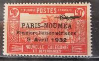 Nowa Kaledonia stary znaczek z nadrukiem (6/13
