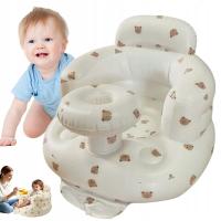 BEZPIECZNE KRZESEŁKO DMUCHANE DLA DZIECI 3-36 MIESIĘCY Z OPARCIEM I POMPKĄ