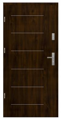 Drzwi zewnętrzne Drewniane z Klamką GRUBE ciepłe 72mm, OD RĘKI, 90 L