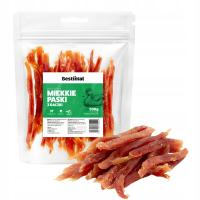 MIĘKKIE PASKI Z KACZKI 500g BESTIMAL MIĘKKIE PRZYSMAKI DLA PSA SMACZKI